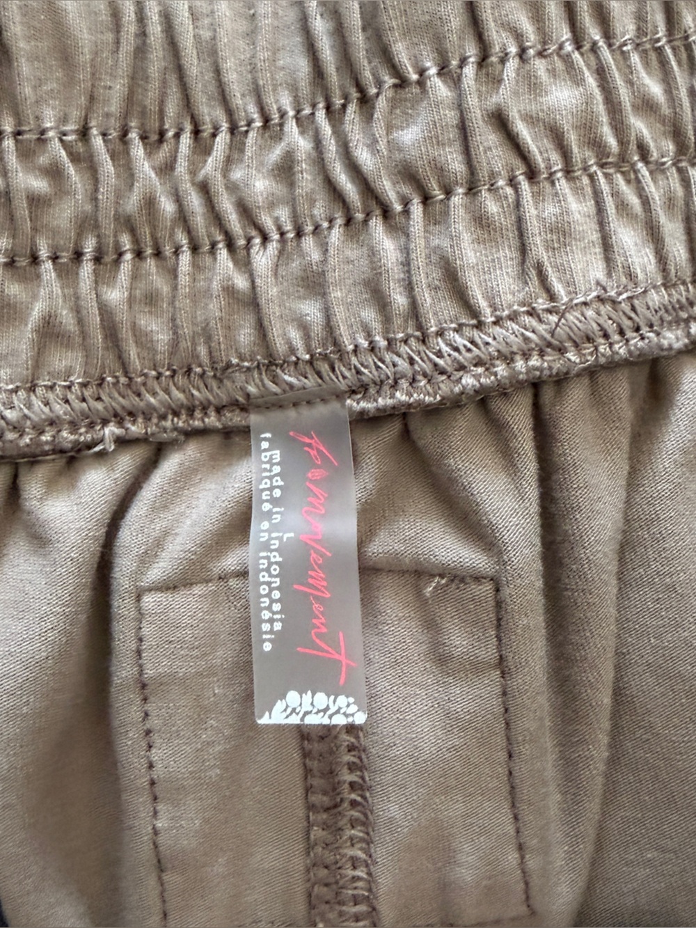 Free People Casual hot shot Jogger Pants - Taupe Sz L - Picture 4 of 5